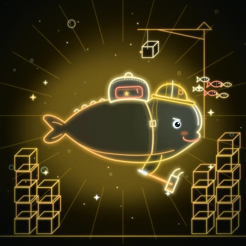 Big Belugas #000 CZ The Builder in neon line art