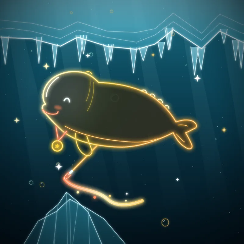 Big Belugas #060 Yara the Muralist in neon line art