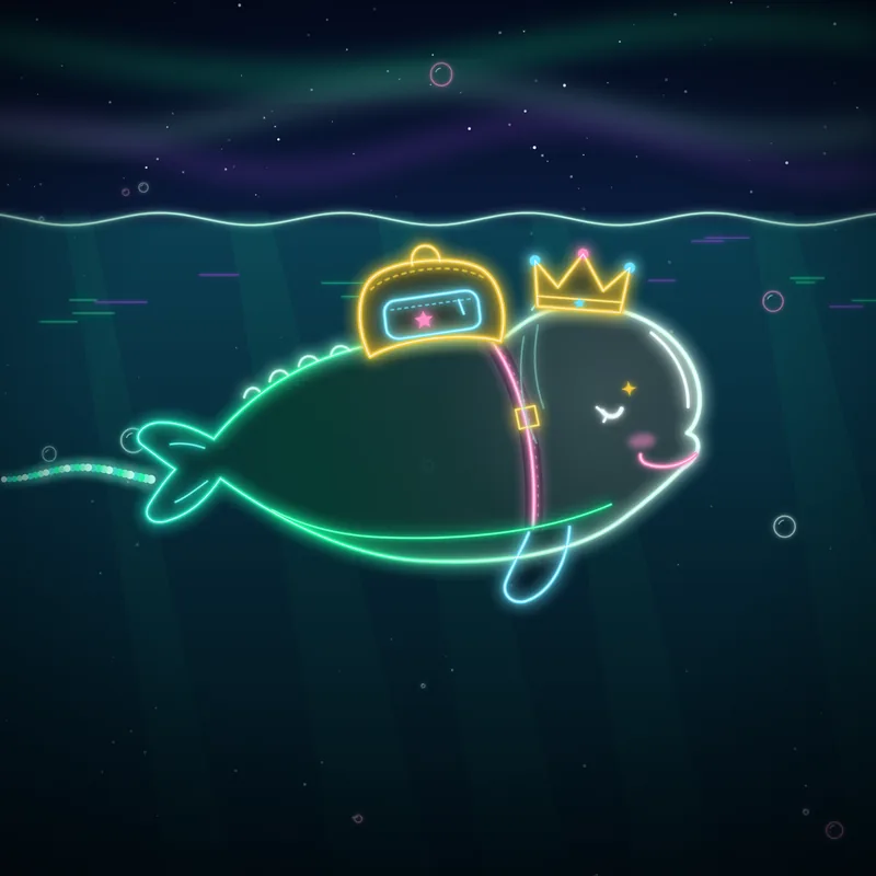Big Belugas #080 Jinx of the Tides in neon line art
